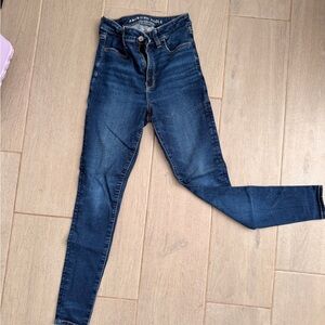 American Eagle Outfitters Women's Dark Blue Skinny Jeans